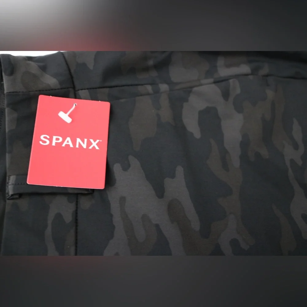 NWT- Spanx shorts in a black camo print. Size medium - Picture 3 of 5